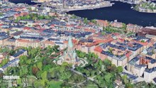 3D Areial View Stockholm, Sweden