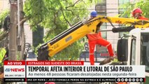 Temporal causa estragos no interior e litoral de São Paulo