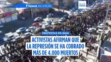 Activistas denuncian que el número de muertos por la represión de las protestas en Irán supera ya los 4.000