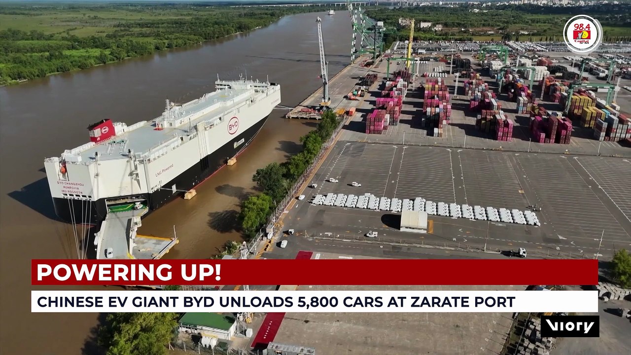 Chinese EV giant BYD unloads 5,800 cars at Zarate port as Argentina cuts tariffs