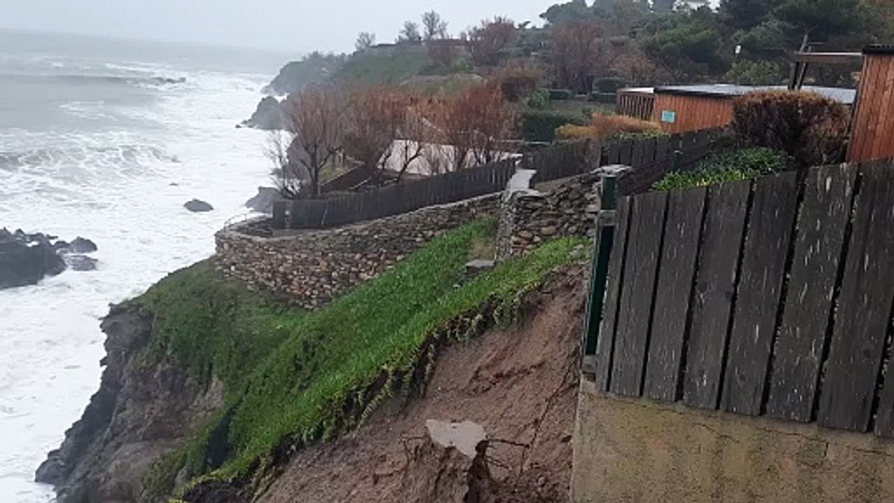 Le sentier du littoral en partie écroulé à Argelès sur Mer
