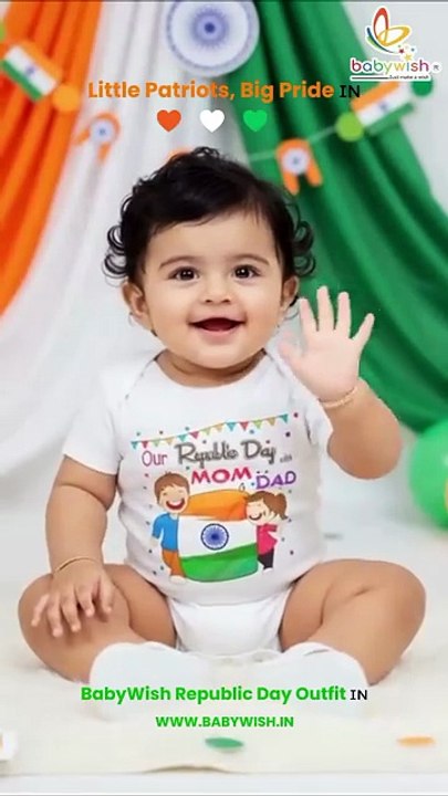 Babywish Special Customized My 1st Republic Day Outfits for Babies | Personalized T-Shirts, Rompers & Skirt Sets