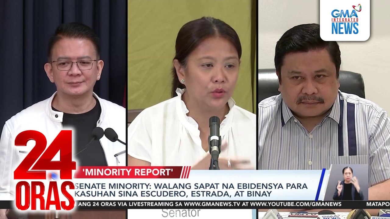 Senate Minority presents 'minority report' on flood control scandal | 24 Oras