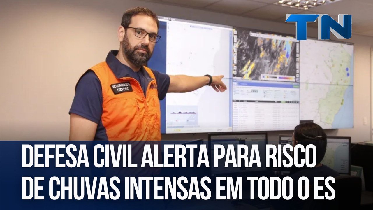 Defesa Civil alerta para risco de chuvas intensas em todo o ES