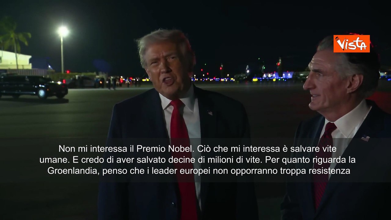 Trump: Non mi importa del Nobel per la pace, ma di salvare vite