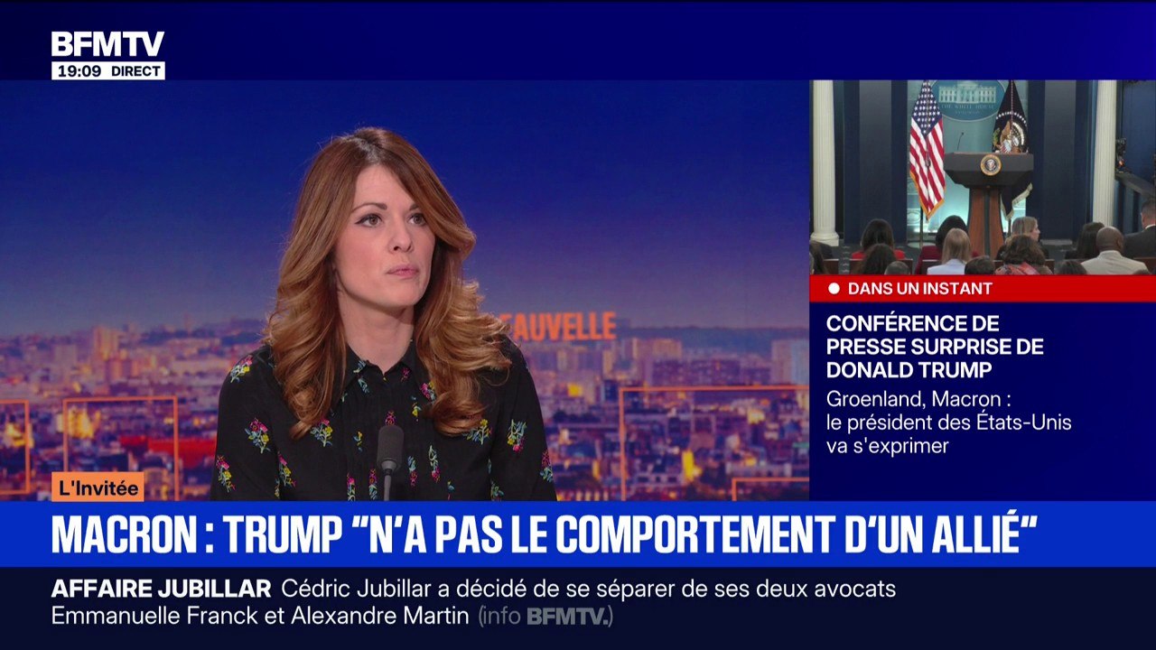 Pour Maud Bregeon, porte-parole du gouvernement, "les menaces de Donald Trump sont inacceptables"