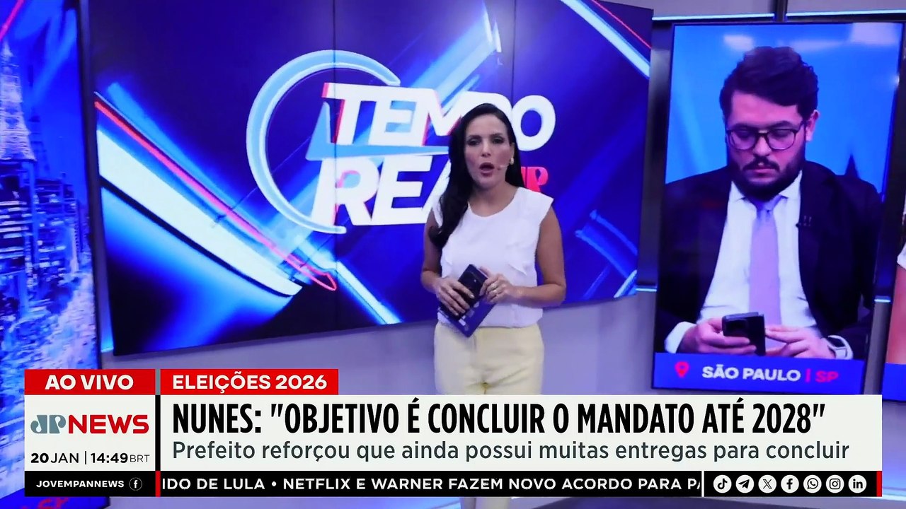 Ricardo Nunes: “Objetivo é concluir o mandato até 2028”, afirma prefeito de SP | TEMPO REAL