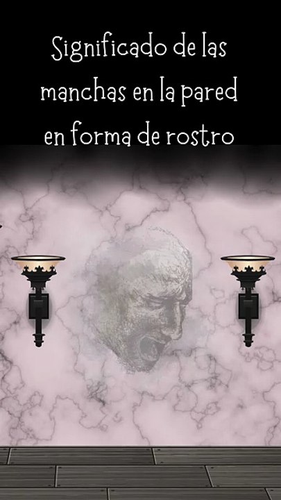 Manchas en la pared en forma de rostro