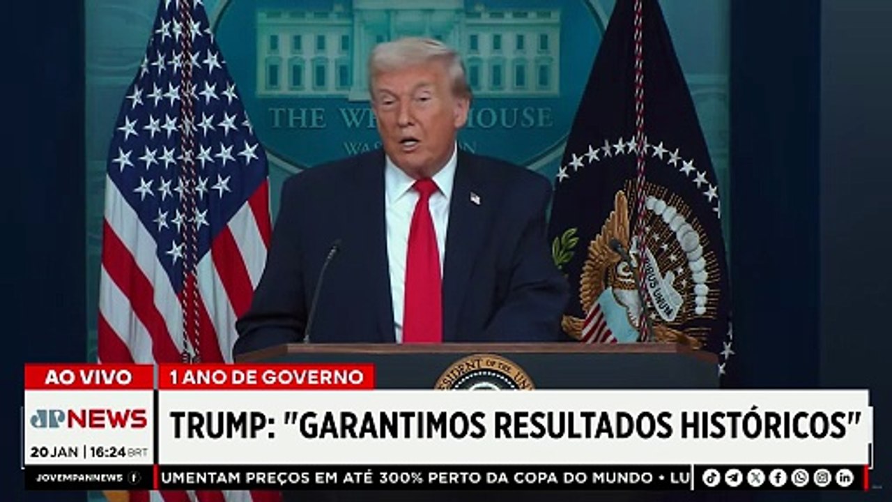 Trump discursa sobre empregos nos EUA e combate à criminalidade: “Zero imigrantes ilegais entraram”