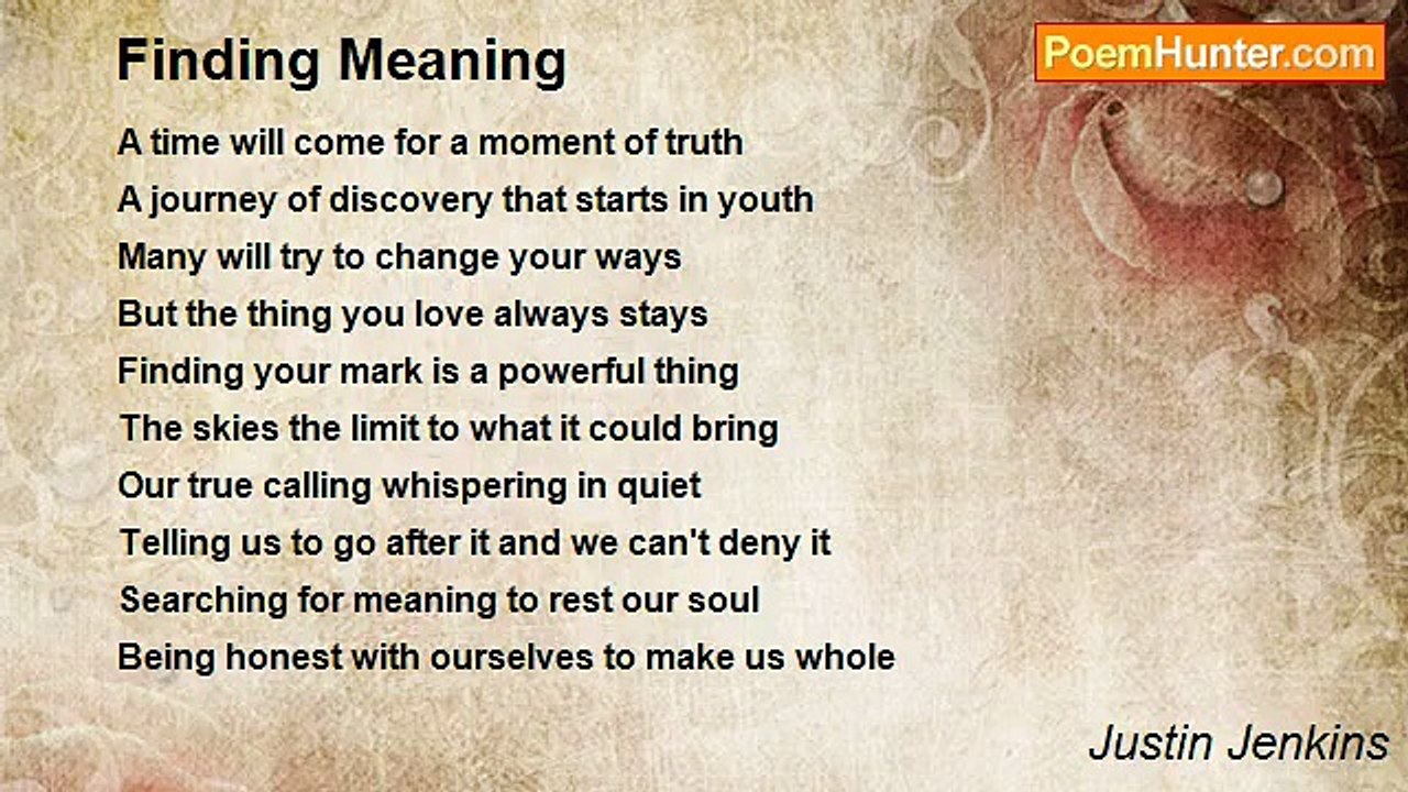 Justin Jenkins - Finding Meaning