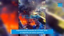 La Plata: ardió depósito de baños químicos