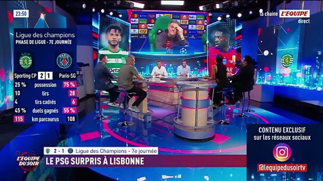 Possession record, 300e européenne ratée... : les stats de la défaite du PSG face au Sporting en Ligue des champions - Foot - Ligue des champions