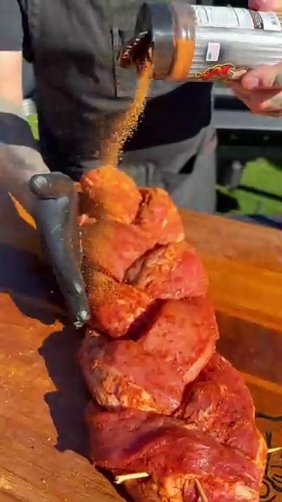 Smoked Braided Pork Loin #pork #porkloin #bbq #butcher