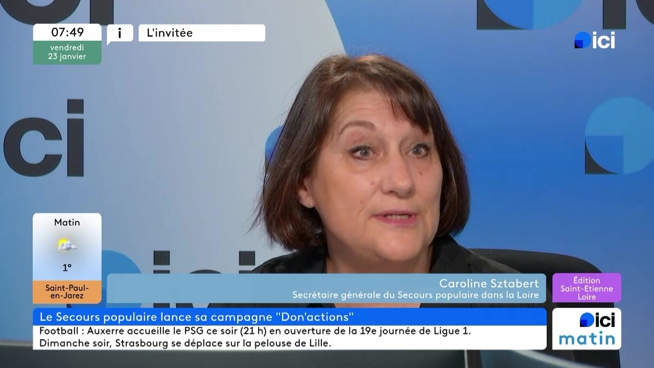 Caroline Sztabert, secrétaire générale du Secours populaire dans de la Loire