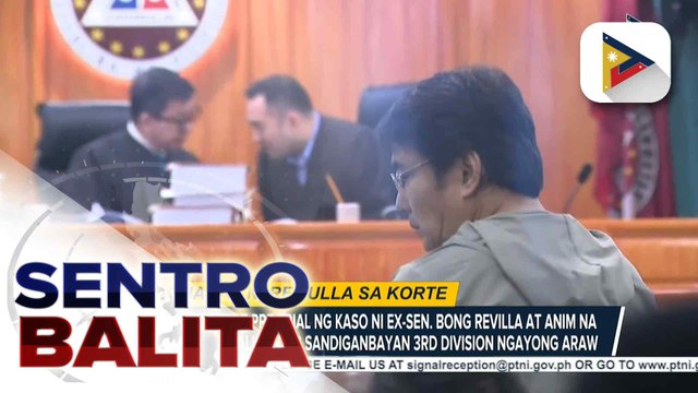 Arraignment at pre-trial ng kaso ni ex-Sen. Bong Revilla at anim na iba pa, ipinagpaliban ng Sandiganbayan 3rd Division ngayong araw | ulat ni Rod Lagusad