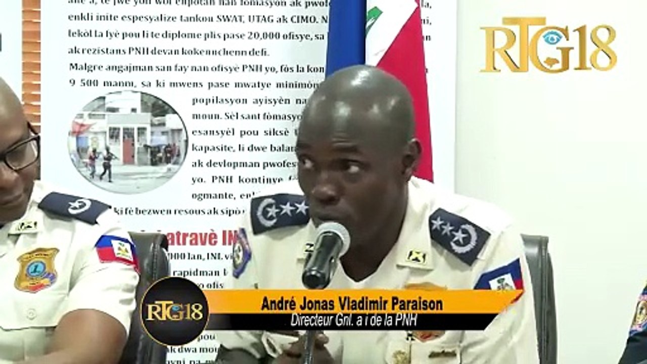 DG PNH la André Jonas Vladimir Paraison anonse gradyasyon premyè pwomosyon polisye P-4000 yo