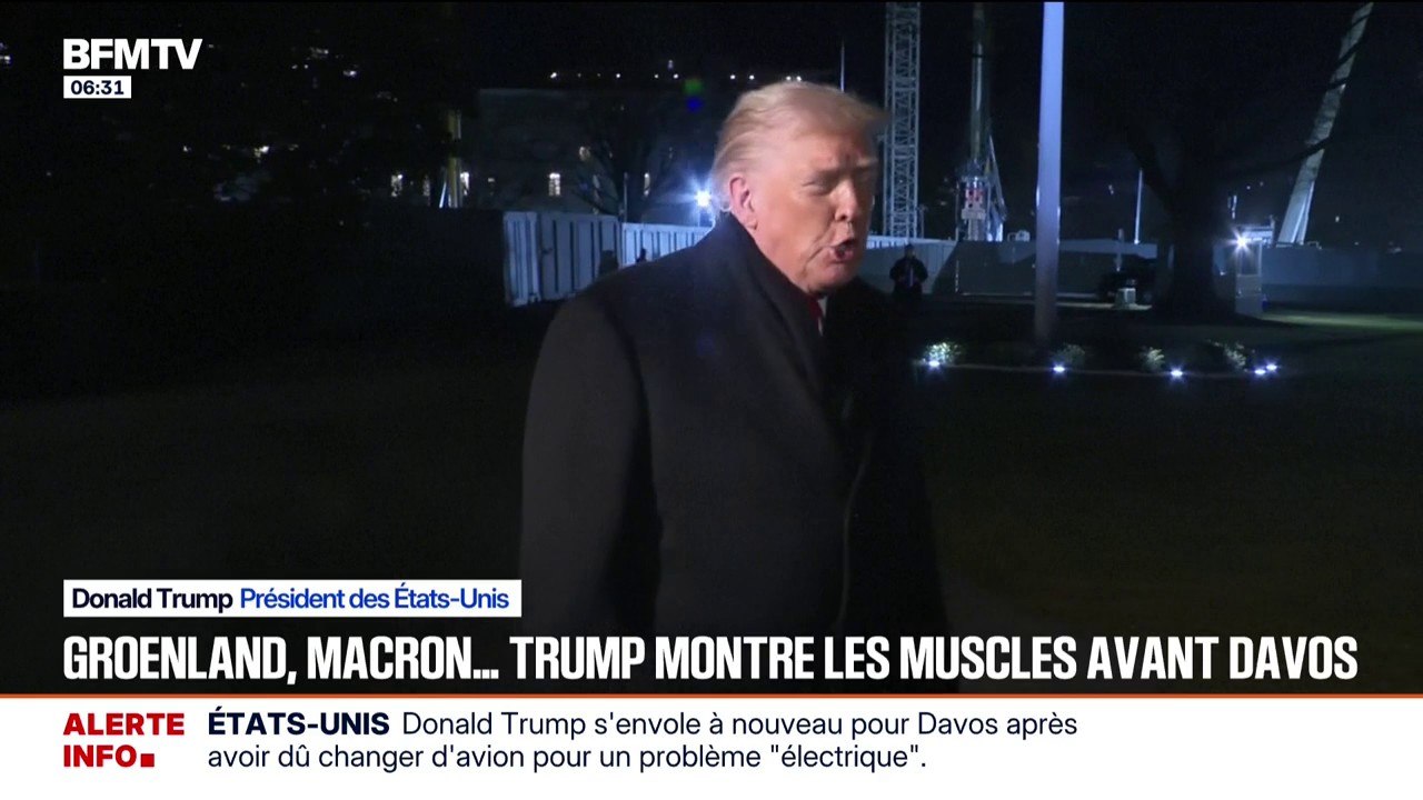 Groenland, tacle envers Emmanuel Macron, droits de douane... Donald Trump montre les muscles avant le forum économique de Davos