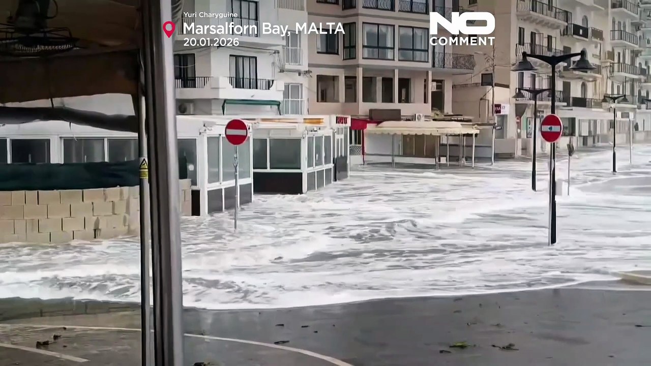 Storm Harry hits Malta with strong winds and high waves - video Dailymotion