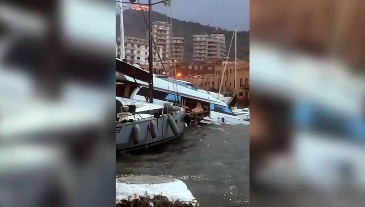 Il video delle barche devastate al porticciolo dell'Acquasanta a Palermo