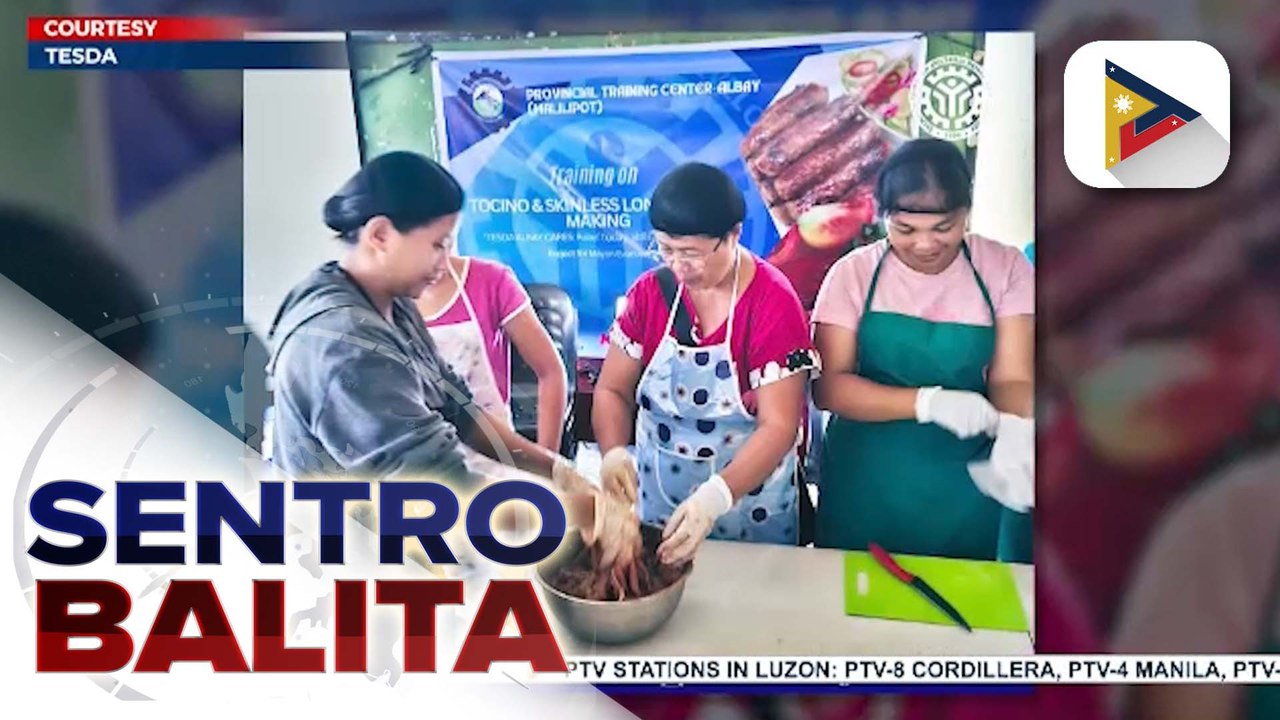 TESDA-Albay, nagbigay ng pagsasanay sa evacuees sa Albay para sa kanilang alternatibong kabuhayan sa gitna na rin ng banta ng Bulkang Mayon | ulat ni  Connie Calipay  - PNA Bicol