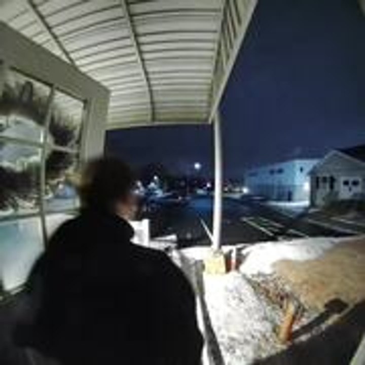 Man Slips on Snowy Stairs While Heading Outside