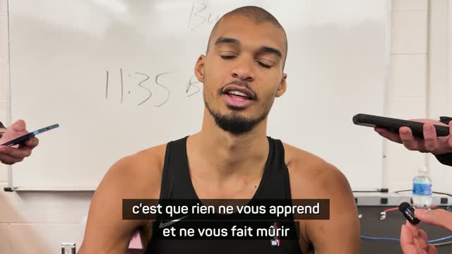 Spurs - Wembanyama : "Rien ne vous fait mûrir autant que les échecs"