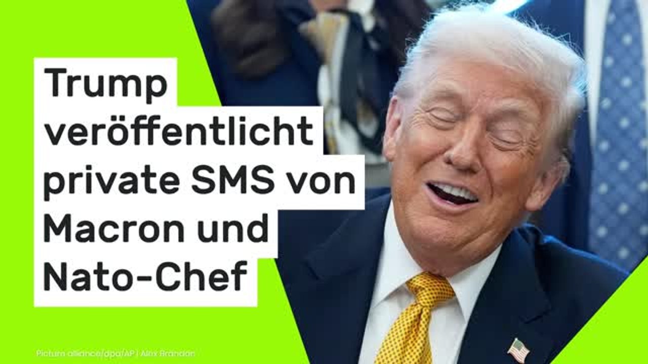 Donald Trump: US-Präsident veröffentlicht private SMS von Macron und Nato-Chef
