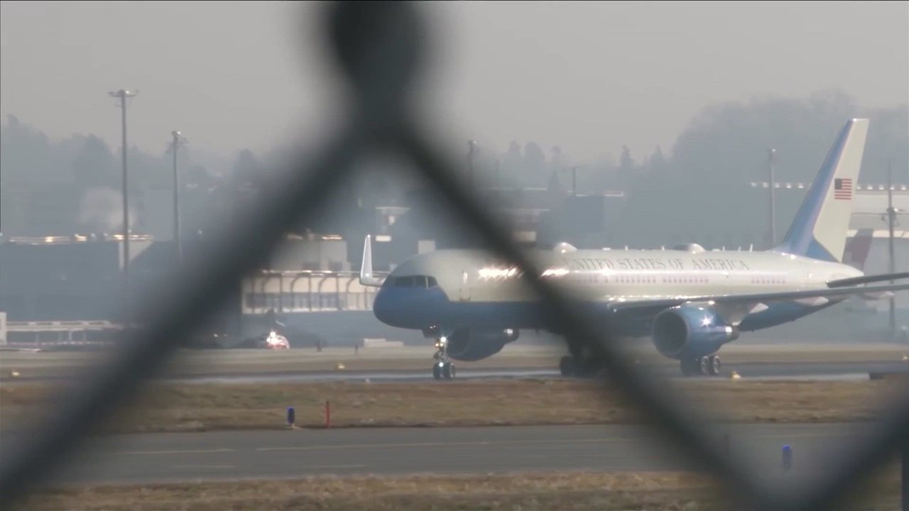 Trump arrives in Switzerland to meet with world leaders at WEF in Davos
