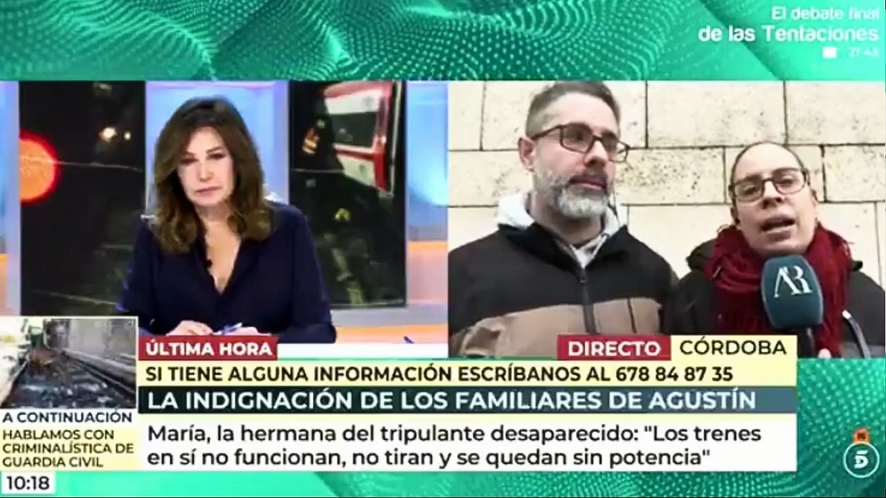 Una familiar de una víctima de Adamuz estalla de indignación: «A mí hermano lo mataron»