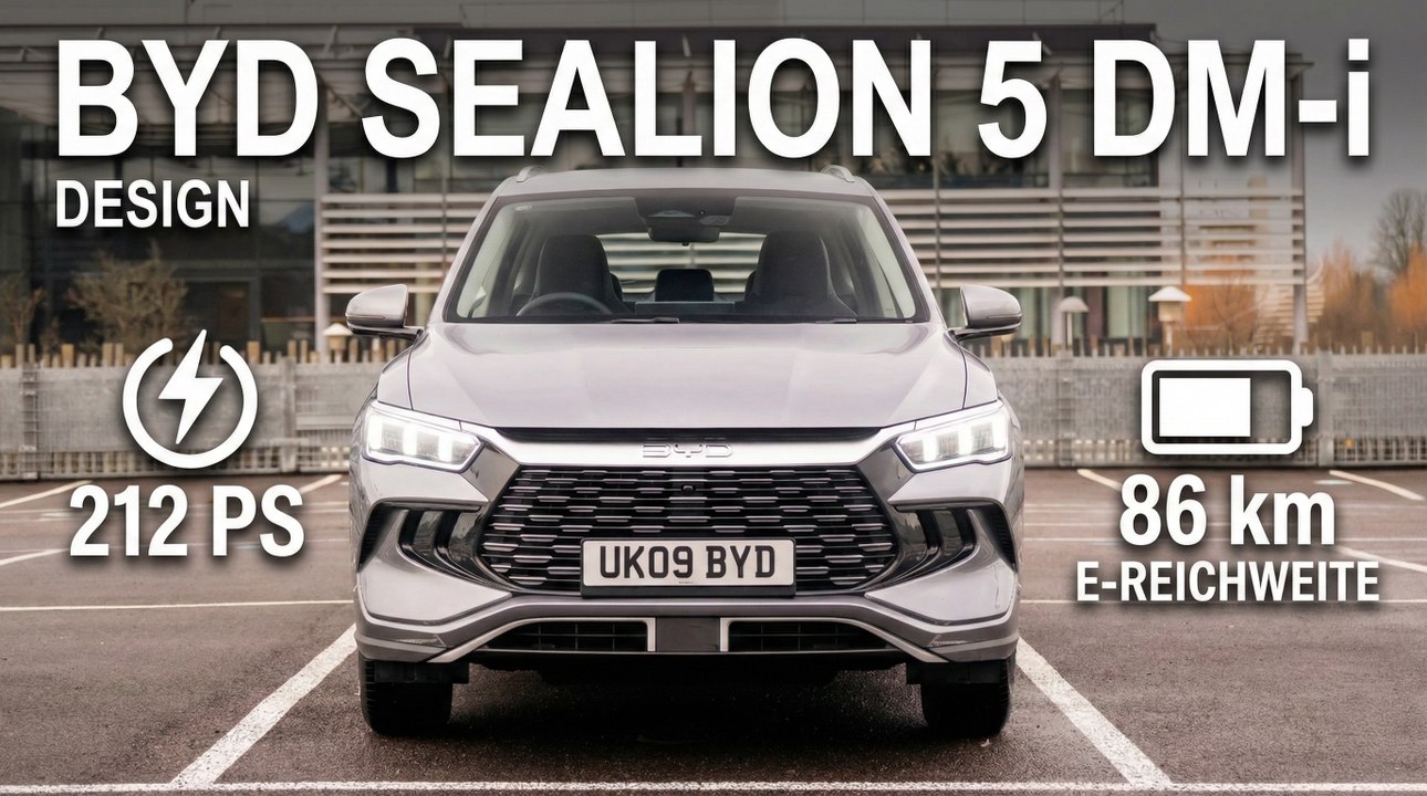 2026 BYD SEALION 5 DM-i Design – Technik, Design & Reichweite in Grau