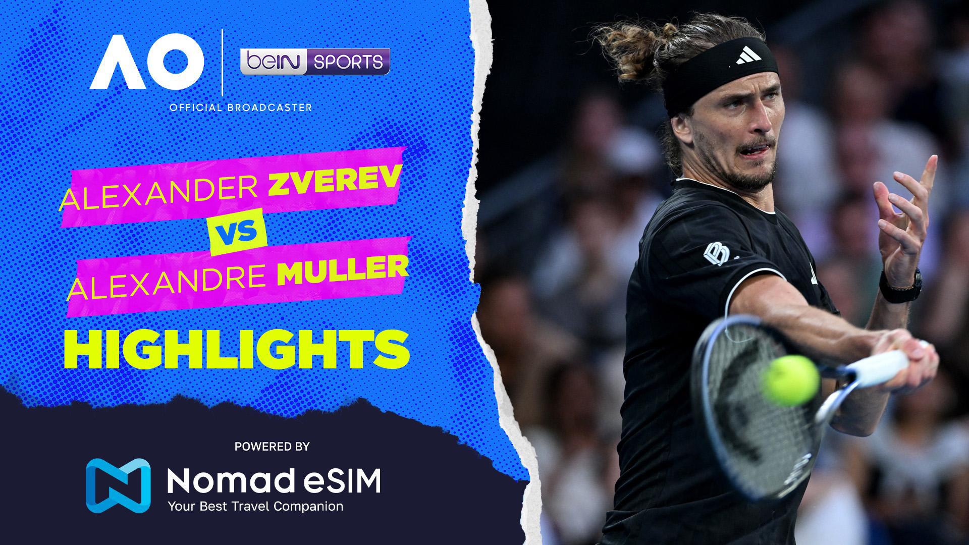 Alexander Zverev vs Alexandre Muller | Match Highlights | Australian Open 2026
