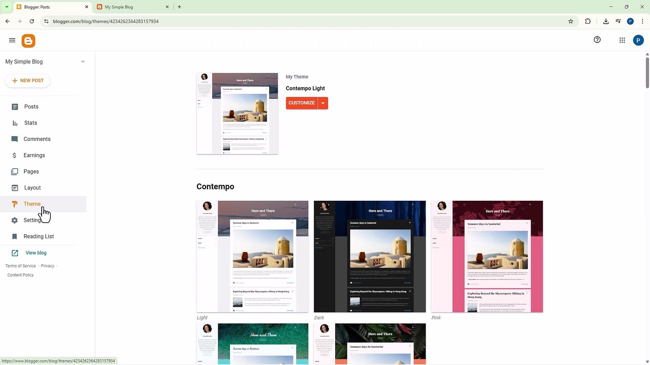 Blogger 28 Save and Restore Theme Settings