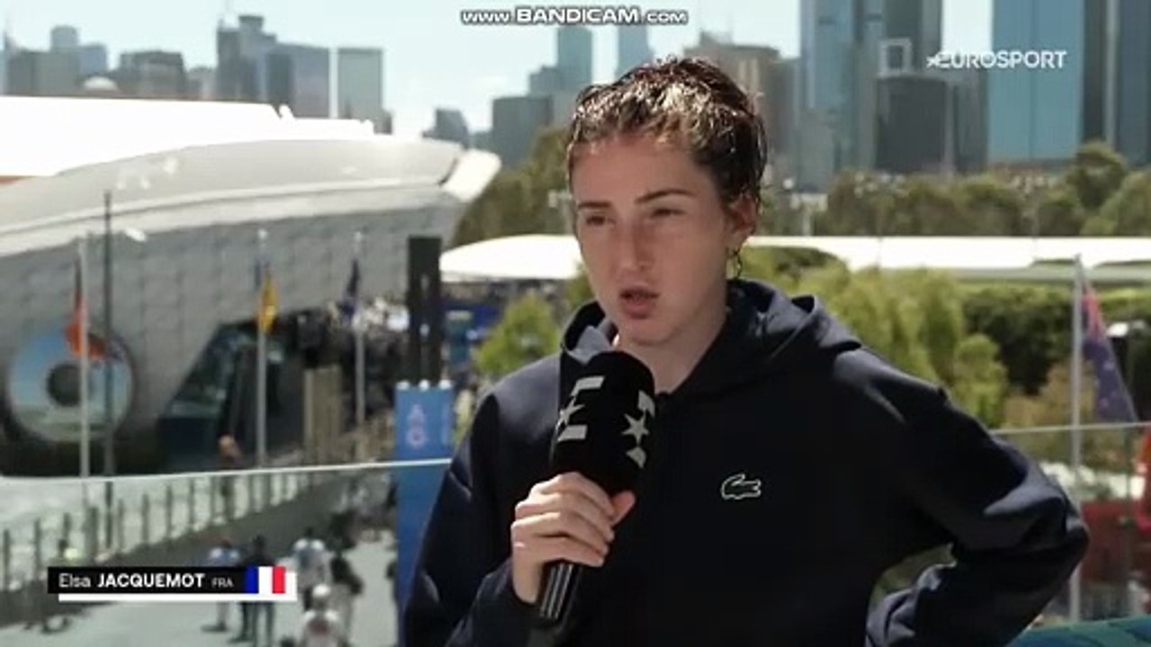 Open d'Australie - Elsa Jacquemot : Dès le premier jeu, je suis sortie de mon match