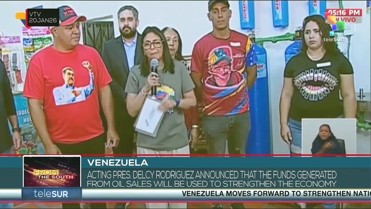 Venezuelan Acting pres. Delcy Rodriguez announces economic strengthening with oil revenues