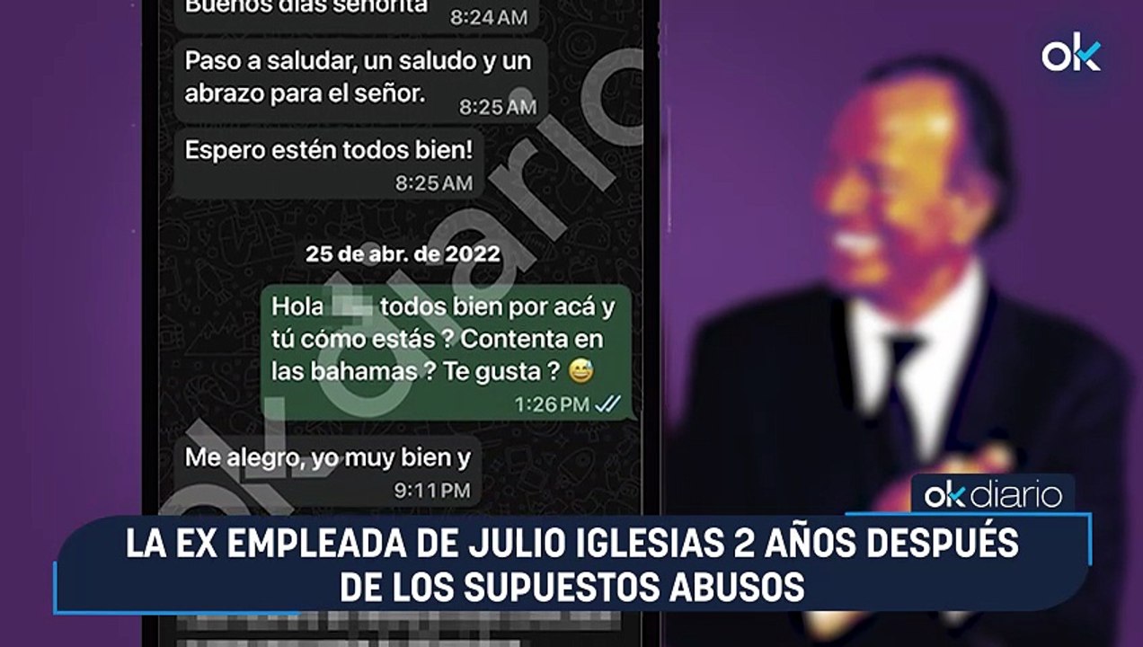 La ex empleada de Julio Iglesias 2 años después de los supuestos abusos: "Quiero desearle feliz año, pero seguro que no quiere saber de mí"