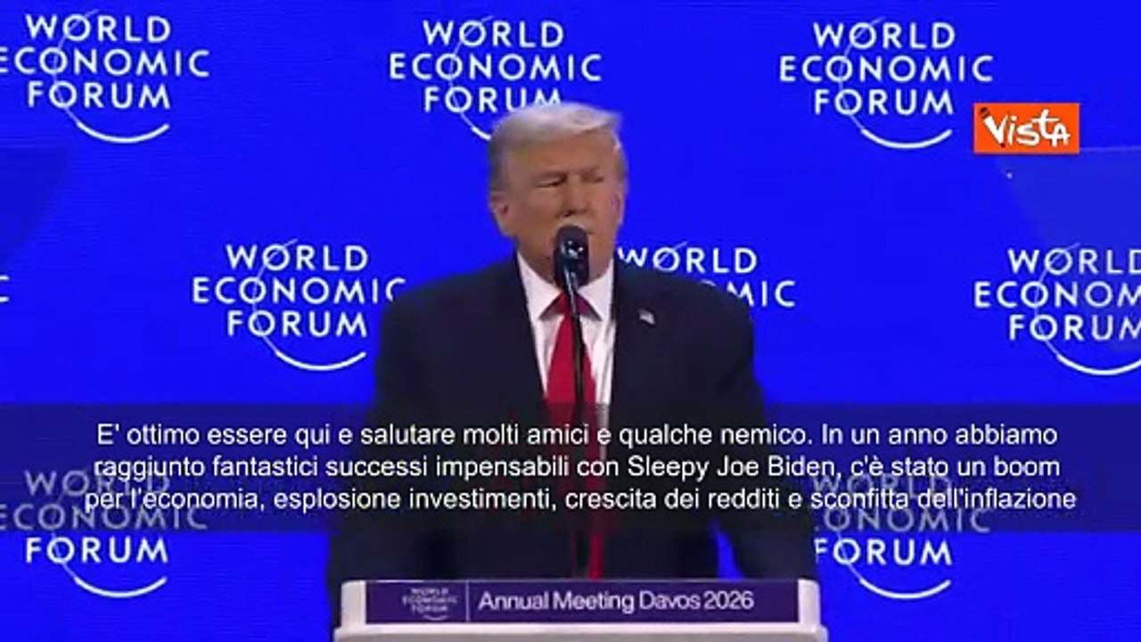 Trump a Davos: Saluto molti amici e qualche nemico, in 12 mesi successi fantastici