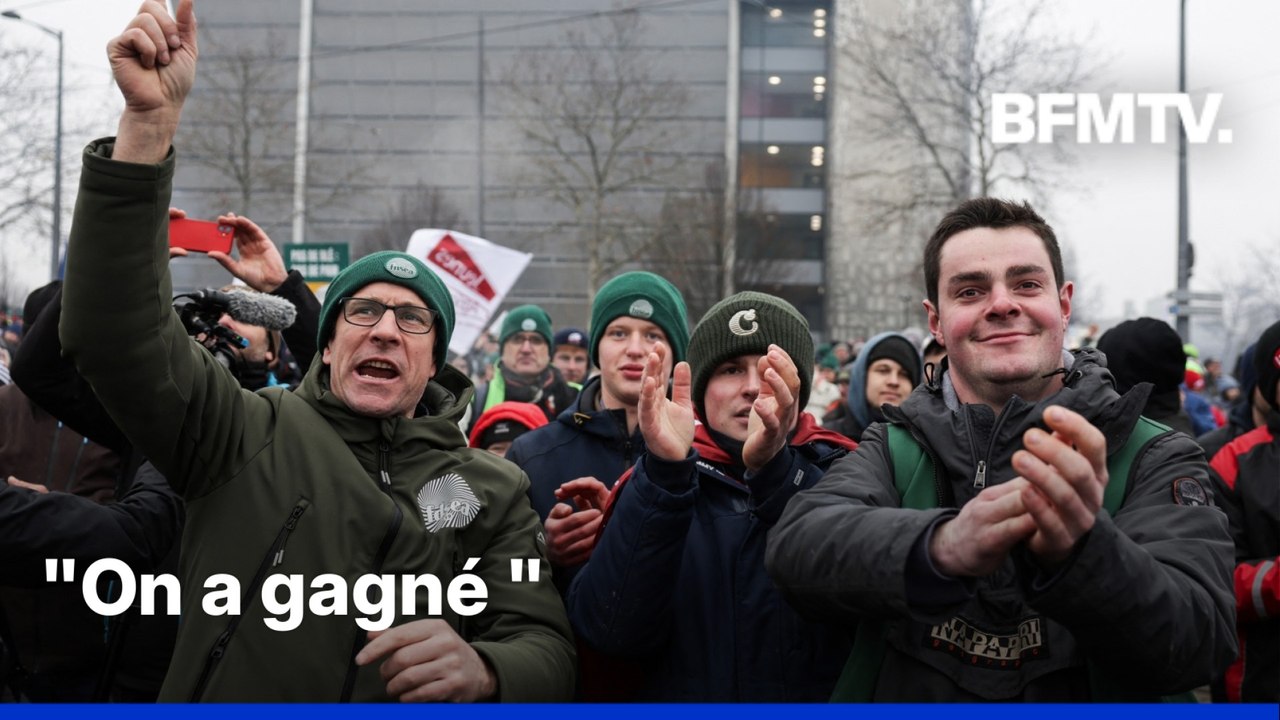 Les agriculteurs exultent devant le Parlement européen après la saisine de la justice européenne sur l'accord UE-Mercosur