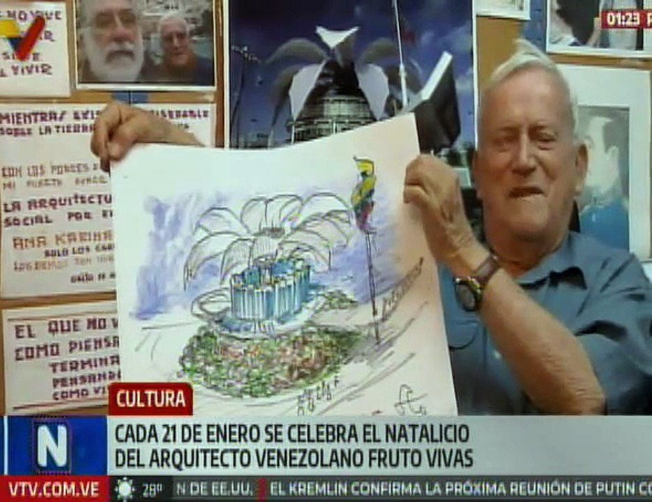 Venezuela celebra el natalicio del arquitecto venezolano Fruto Vivas