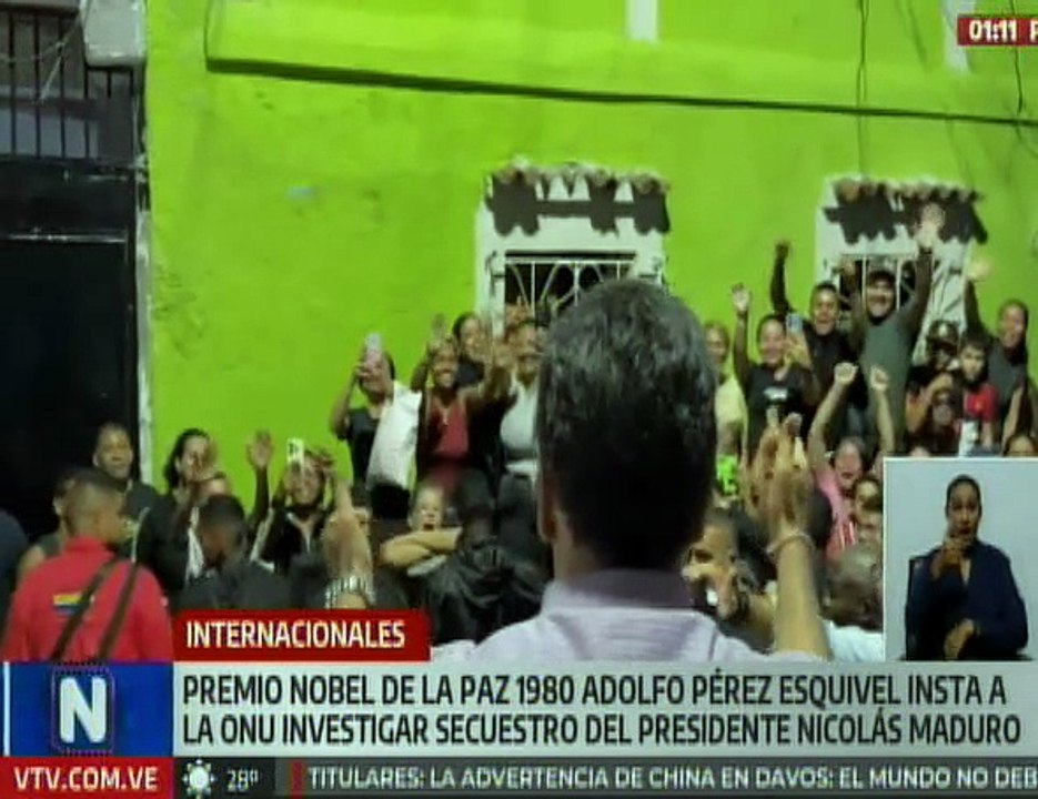 Premio Nobel de la Paz, Adolfo Pérez Esquivel exige investigar el secuestro del Pdte. Maduro
