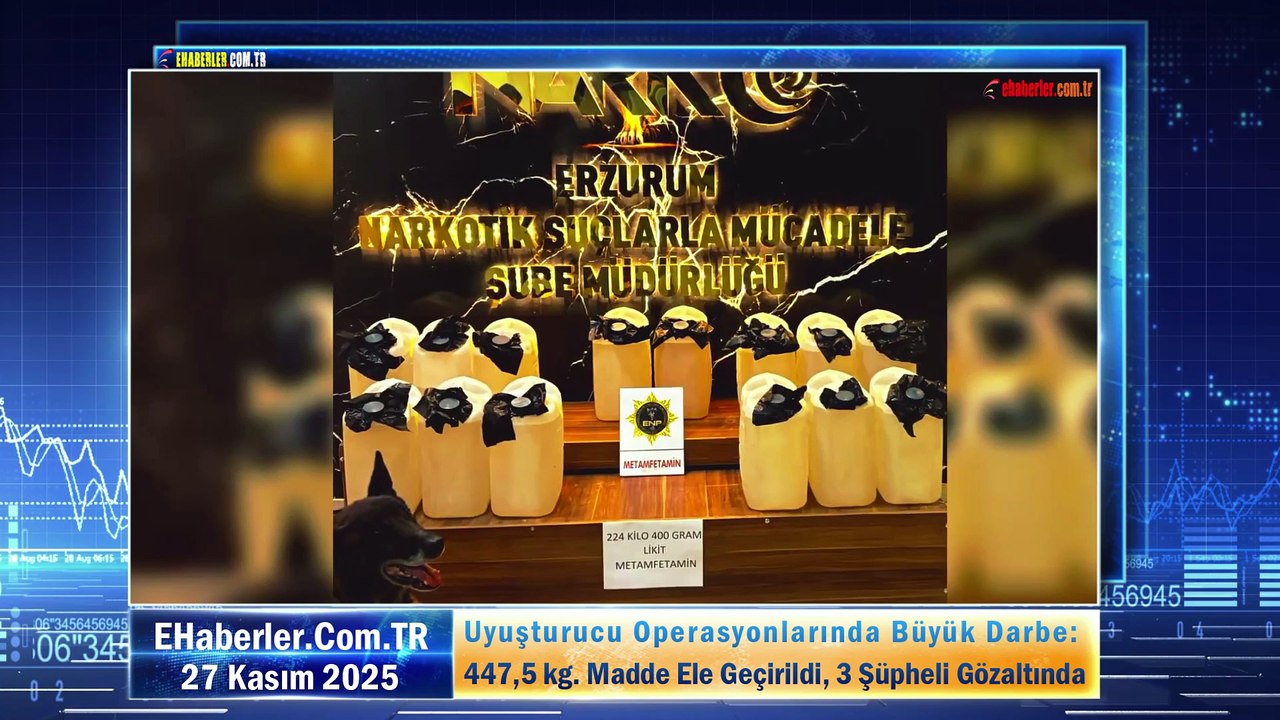 Uyuşturucu Operasyonlarında Büyük Darbe: 447,5 kg Madde Ele Geçirildi, 3 Şüpheli Gözaltında
