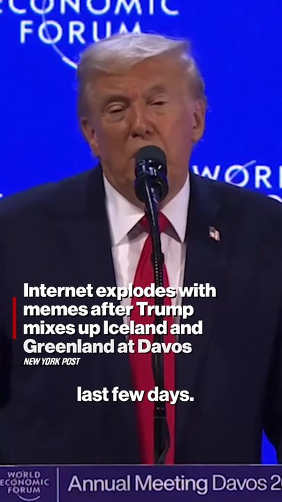 Internet explodes with memes after Trump mixes up Iceland and Greenland at Davos