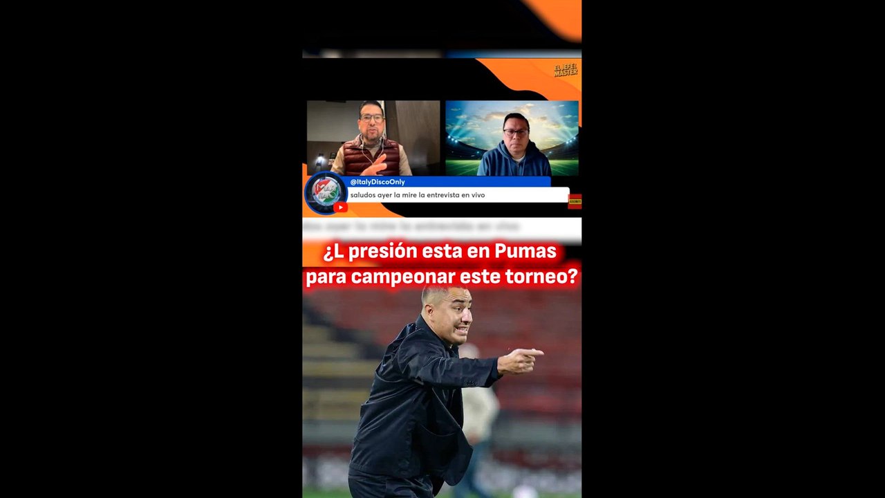 “Este torneo la presión esta en Pumas para salir campeón esta temporada”