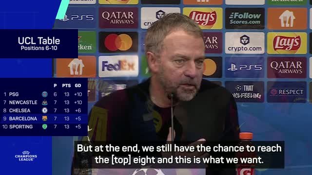 Flick hopes Barcelona can finish in top eight to have rest days