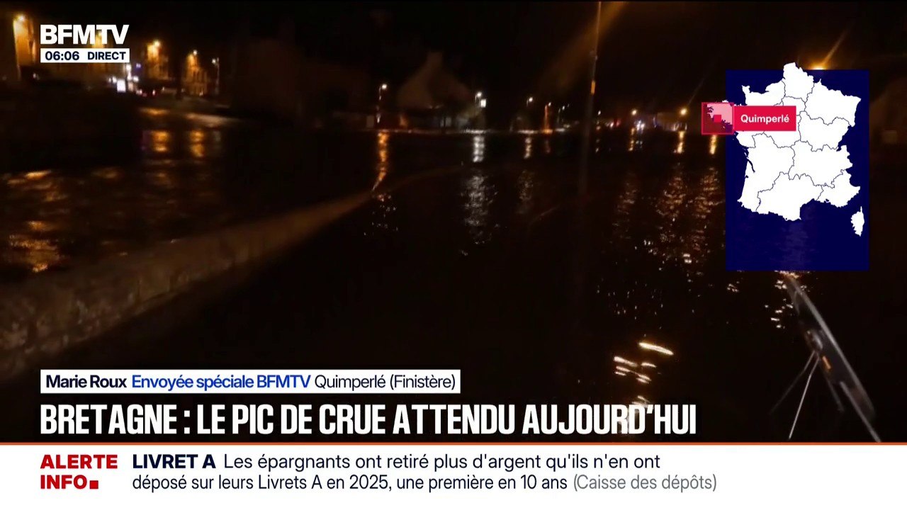 Crues en Bretagne: les autorités appellent à la vigilance et de limiter les déplacements