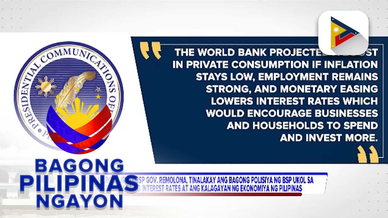 PBBM at BSP Gov. Remolona, tinalakay ang bagong polisiya ng BSP ukol sa pagpapababa ng interest rates at ang kalagayan ng ekonomiya ng Pilipinas