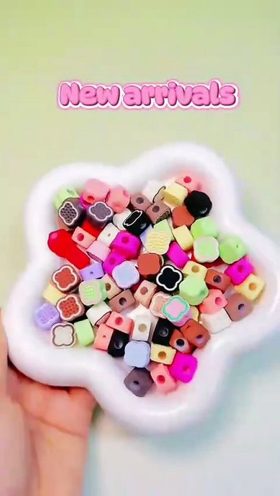Acrylic Beads Baby Bear Sleep Series, Multi-Color, Random Mix