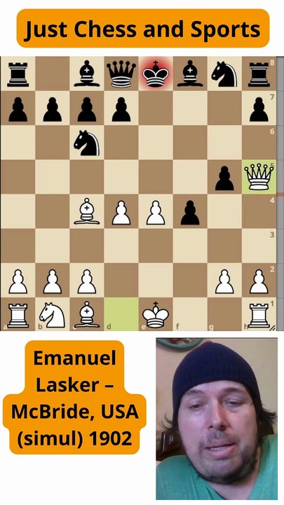 Emanuel Lasker vence a McBride con un jaque mate de caballo (1902)