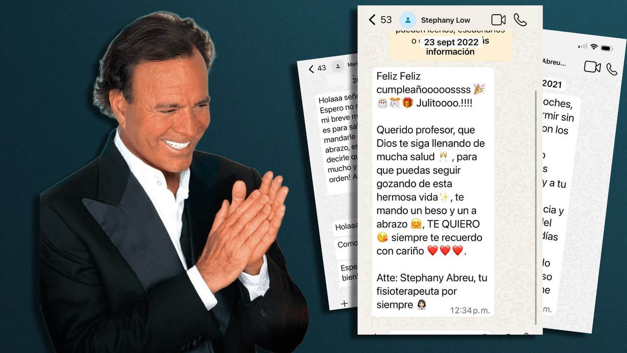 Julio Iglesias publica mensajes de WhatsApp de sus empleadas para demostrar su inocencia