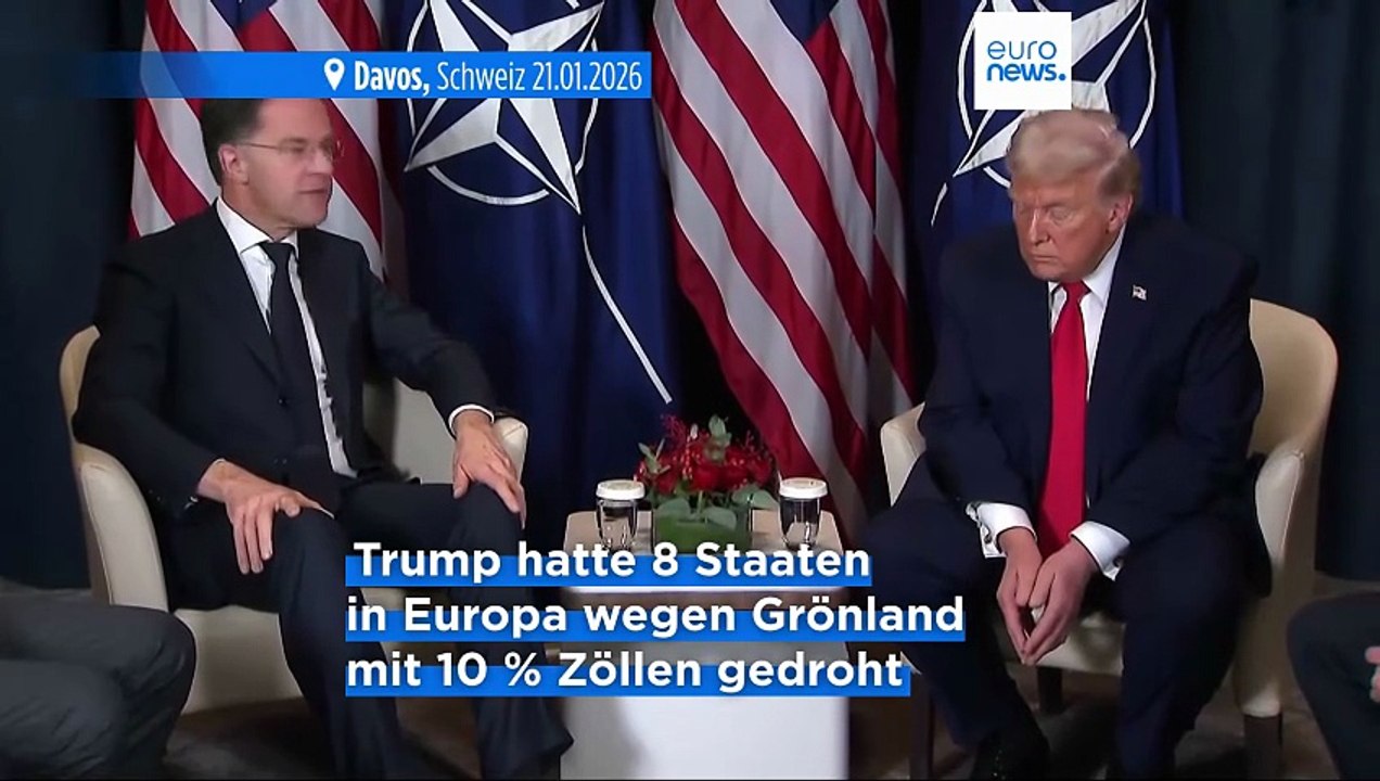 Trump setzt Zölle gegen Europäer aus nach Einigung auf 'Rahmen' zu Grönland