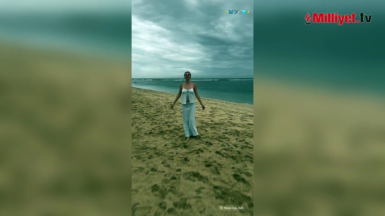 Melis Sezen Bali'ye gitti! Okyanusa karşı hünerlerini sergiledi